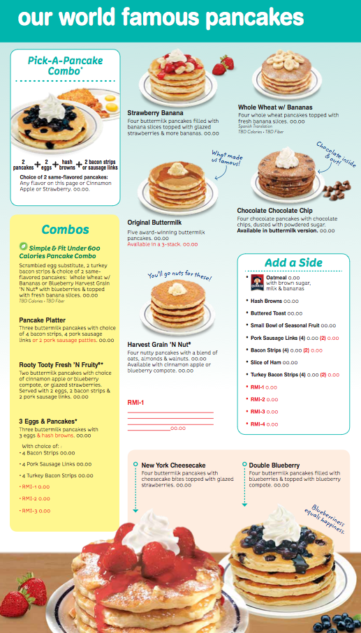 IHOP turns pancakes portable with new menu mashup