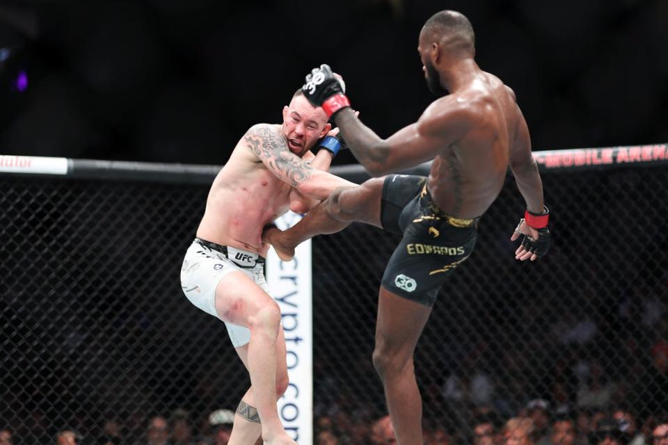 Covington failed to reclaim his welterweight title from Leon Edwards at UFC 296 in Las Vegas on 17 December (Getty Images)