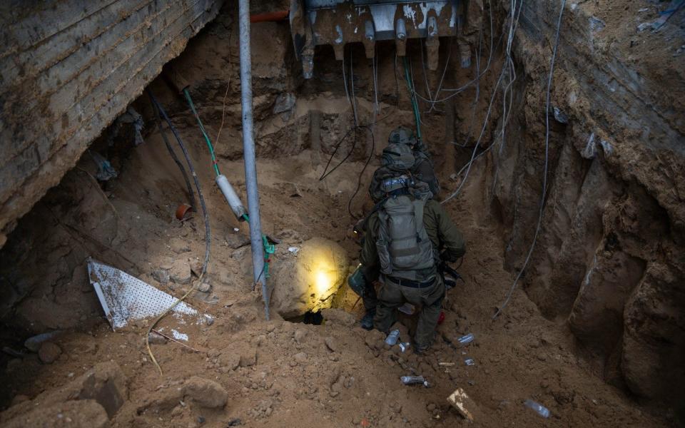 IDF troops operate in northern Gaza near the mouth of a Hamas tunnel