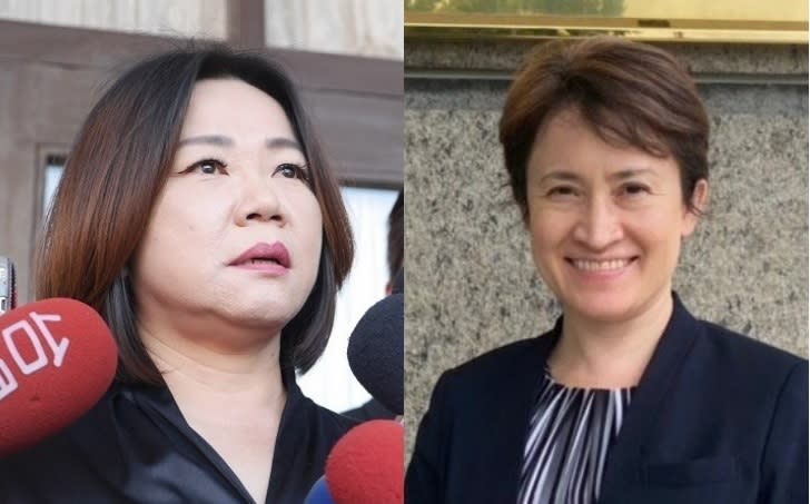 國民黨立委馬文君、駐美代表蕭美琴。   圖：新頭殼資料照、駐美代表處提供