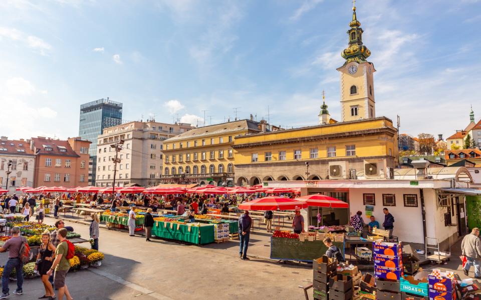 Dolac farmer market in Zagreb, Croatia