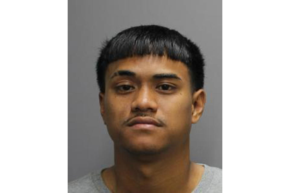 In this undated photo released by the Honolulu Police Department is Jacob Borge. Police in Hawaii have vowed to step up illegal gambling enforcement after one of the most serious shootings in state history called attention to the dangers that come with cockfighting, which has deep roots in the islands and remains popular despite being illegal. Borge, 23, one of two suspects, was charged Wednesday, April 19, 2023, with first- and second-degree murder, three counts of attempted murder and firearms charges, police said. (Honolulu Police Department via AP)