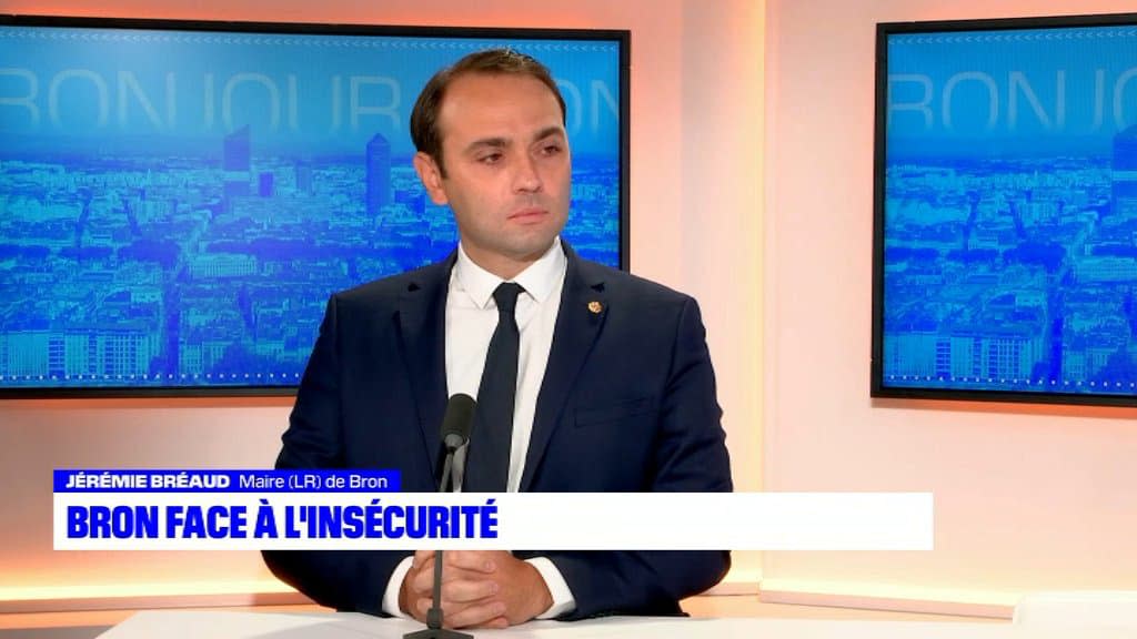 Jérémie Bréaud, maire LR de Bron, sur le plateau de Bonjour Lyon le 13 octobre 2020. - BFM Lyon