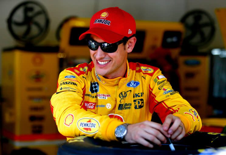 Joey Logano is getting pretty good at trolling SiriusXM NASCAR hosts. (Getty Images)