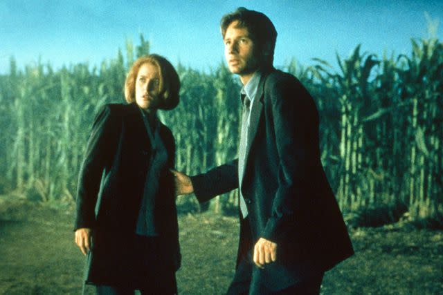 <p>Merrick Morton /Fox Network/Courtesy Everett Collection</p> Gillian Anderson and David Duchovny on 'The X-Files'