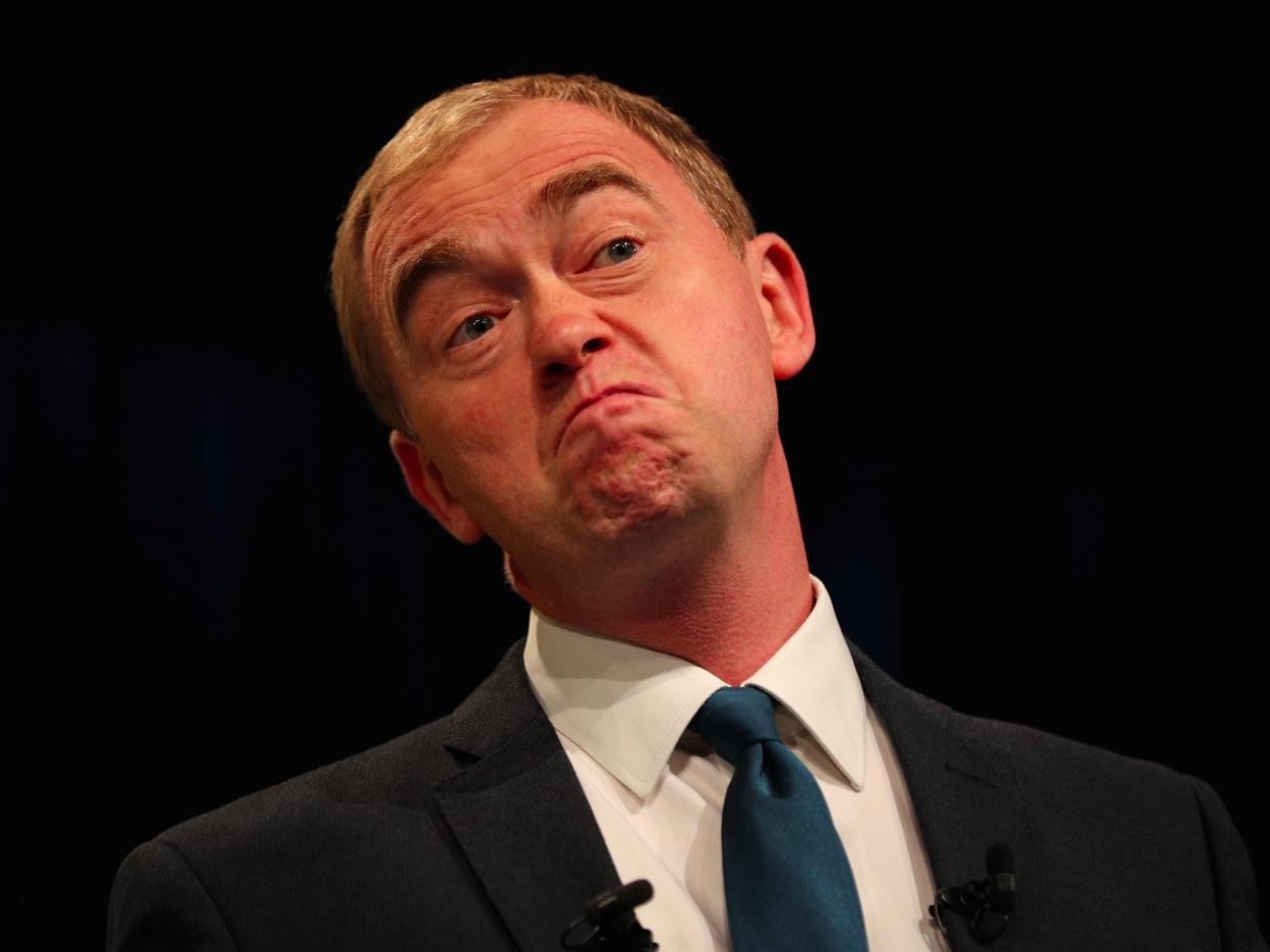 Tim Farron frown