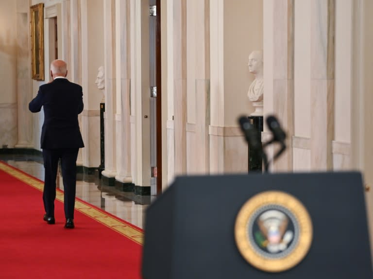 El presidente estadounidense, Joe Biden, después de dar un discurso el 31 de agosto de 2021 en la Casa Blanca, en Washington (Brendan Smialowski)
