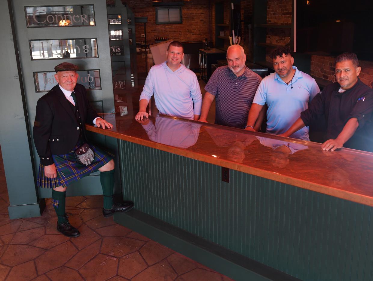 Conner Flynn's is a new Irish Pub coming soon to downtown Woodruff. These are the partners of the business: Charles Sutter, Kyle Frair, Van Board, Rico Bricexo, Sergio Briceno