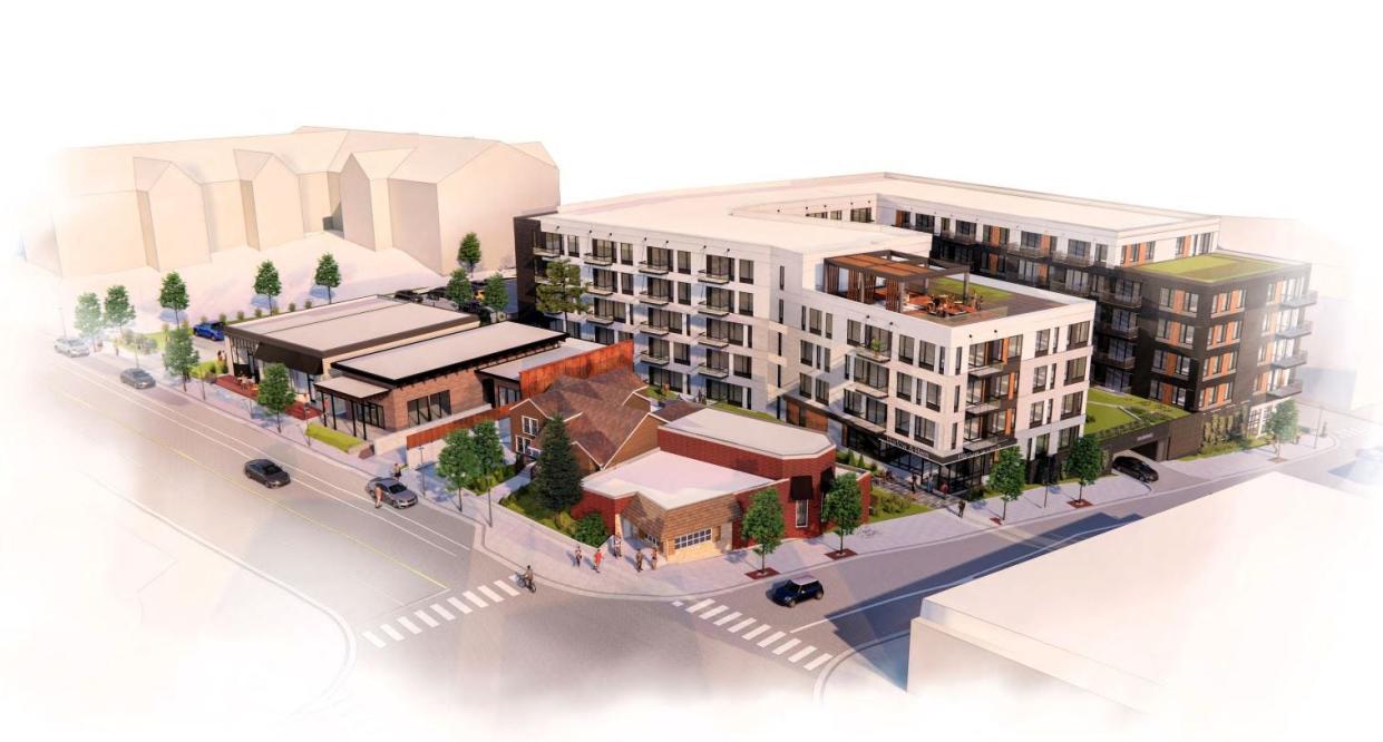 The Mandel Group's Harlow and Hem development at Wauwatosa's Blanchard Street parking lot moves forward in the approval process.