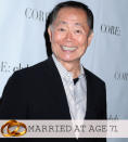 <div class="caption-credit"> Photo by: PCN</div><div class="caption-title">George Takei</div>George was 71 when he married his long time partner, Brad Altman. <br> <b>MORE ON BABBLE</b> <br> <a rel="nofollow noopener" href="http://www.babble.com/strollerderby/2012/06/11/pretty-girls-dont-poop-and-other-untruths-of-the-male-imagination/?cmp=ELP%7Cbbl%7Clp%7CYahooShine%7CMain%7C%7C041613%7C%7C13CelebritiesOver40WhoGotMarried%7CfamE%7C%7C%7C" target="_blank" data-ylk="slk:Women are desperate to get married...and 16 more myths men believe;elm:context_link;itc:0;sec:content-canvas" class="link ">Women are desperate to get married...and 16 more myths men believe</a><a rel="nofollow noopener" href="http://www.babble.com/babble-voices/about-love-mara-kofoed/2012/07/30/how-women-ruin-their-sex-lives/?cmp=ELP%7Cbbl%7Clp%7CYahooShine%7CMain%7C%7C041613%7C%7C13CelebritiesOver40WhoGotMarried%7CfamE%7C%7C%7C" target="_blank" data-ylk="slk:15 ways women are ruining their sex lives;elm:context_link;itc:0;sec:content-canvas" class="link "><br> 15 ways women are ruining their sex lives</a> <br> <br>