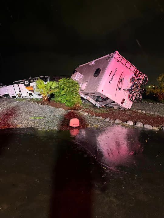 People trapped on France Road amid severe weather on Thursday, May 16, 2024. (Courtesy: New Orleans Fire Department)