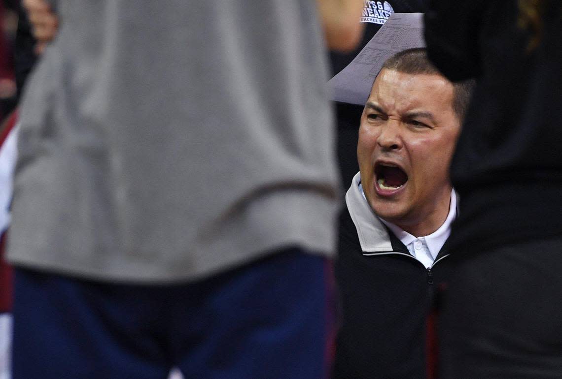 Fresno State coach Justin Hutson and the Bulldogs had a two-game winning streak snapped in a 77-66 loss at Nevada. The Wolf Pack outscored the Bulldogs by 15 points at the foul line, hitting 23 of 26 free throws.