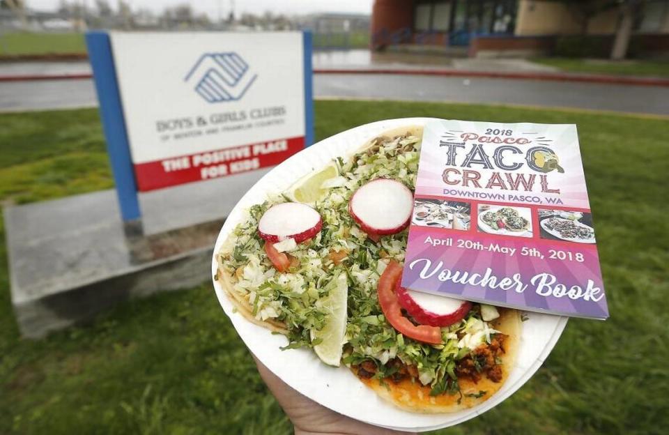 Ticket books for the 2024 Pasco Taco Crawl are available online. Booklets include a voucher for a taco from each of the 20 participating taco trucks and Mexican restaurants.