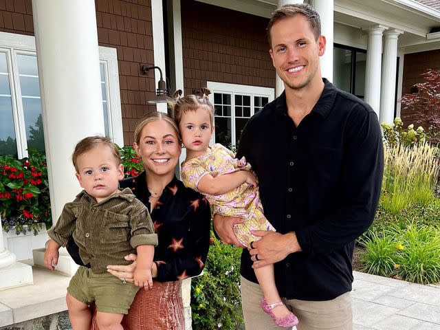 <p>Shawn Johnson Instagram </p> Shawn Johnson and Andrew East with their kids, Drew and Jett