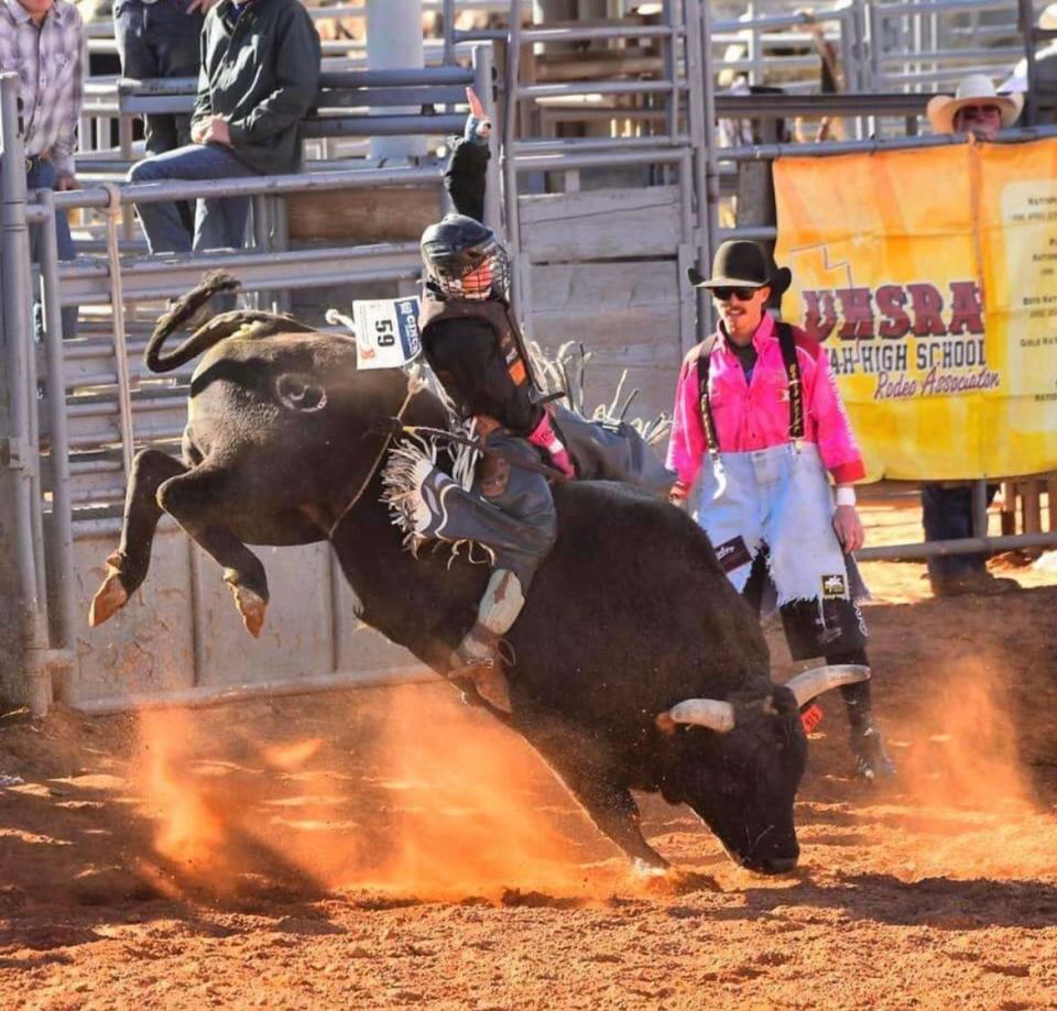 Landon Houghton has only been bull riding for four years, but has already qualified for nationals twice.