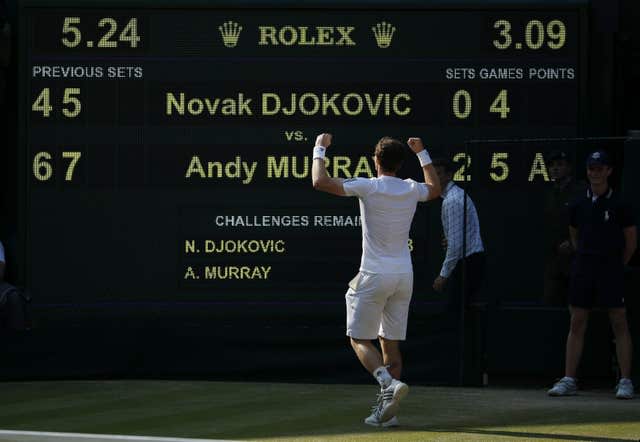 Andy Murray after winning Wimbledon in 2013