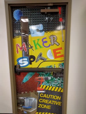 Door of the new maker space (Deborah Fallows)