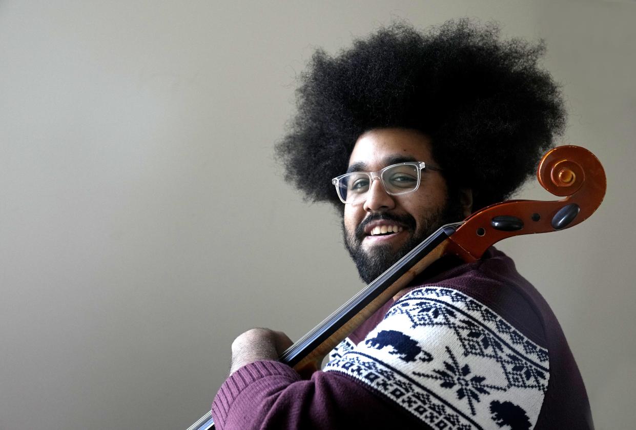 Carlito Stewart is a cello instructor at Rosie's House, a free after-school music education center.