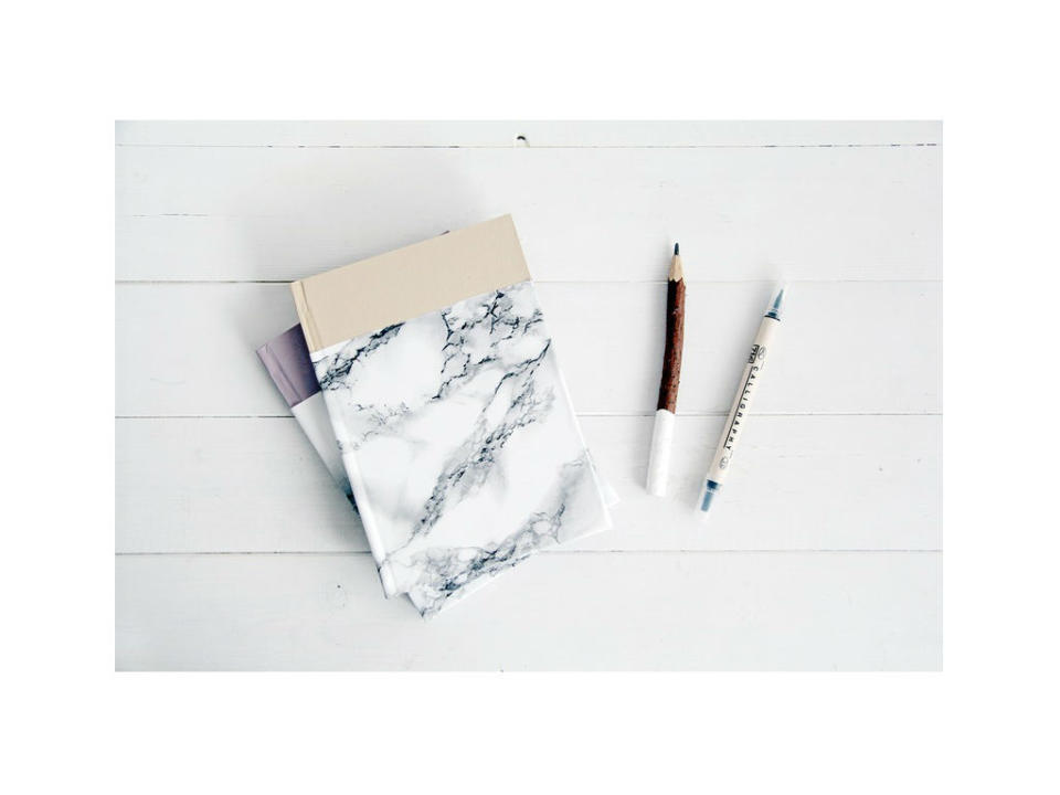 <p><b>Marbled Notebooks </b> Basically just stylish wrapping paper on a plain notebook, but looks like the kind of fancy stationery you paid a lot of money for. <a rel="nofollow noopener" href="https://www.brit.co/diy-marbled-notebook/" target="_blank" data-ylk="slk:Brit + Co;elm:context_link;itc:0;sec:content-canvas" class="link ">Brit + Co</a> have all the tips so it looks like this was made by a pro and not just, well, you putting wrapping paper on a notebook. </p>