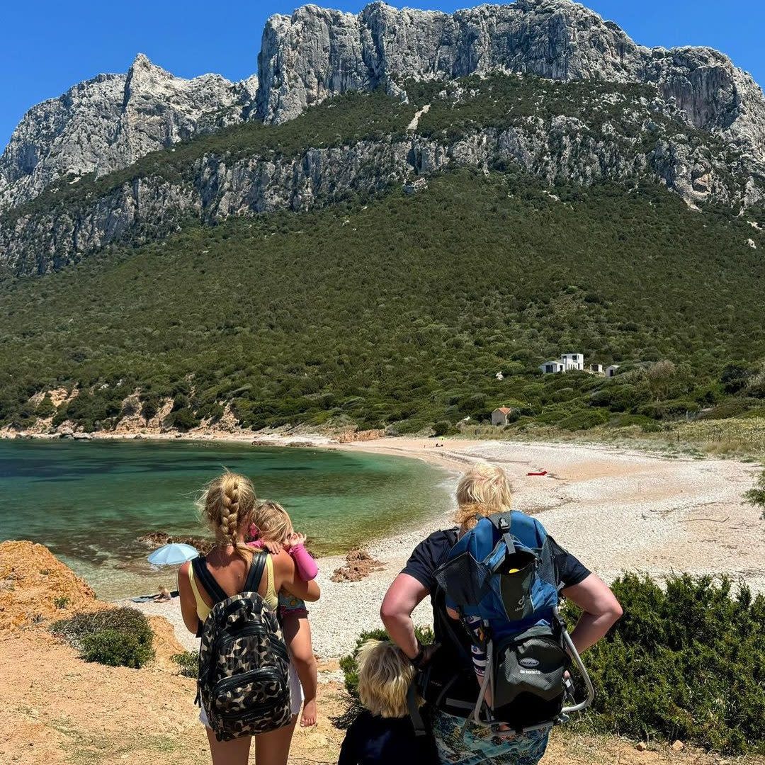 An Instagram post from Carrie Johnson on holiday in Sardinia with Boris Johnson and their children