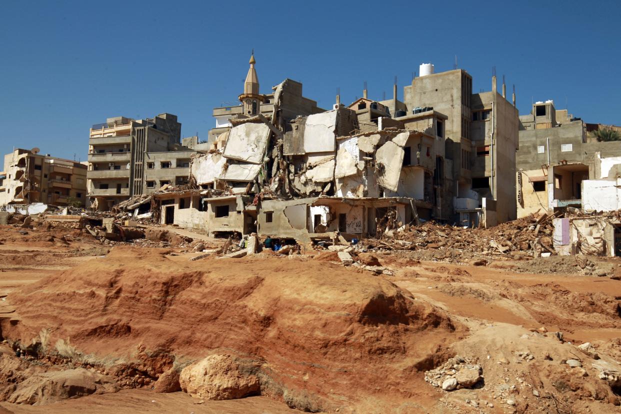  A view of damaged homes after the Mediterranean storm "Daniel" hit Libya's eastern city of Derna 