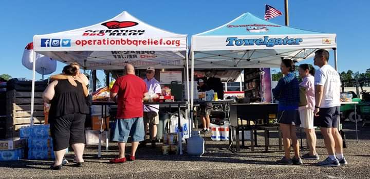 Operation BBQ Relief set up a station during Hurricane Michael efforts in Panama City, Florida.