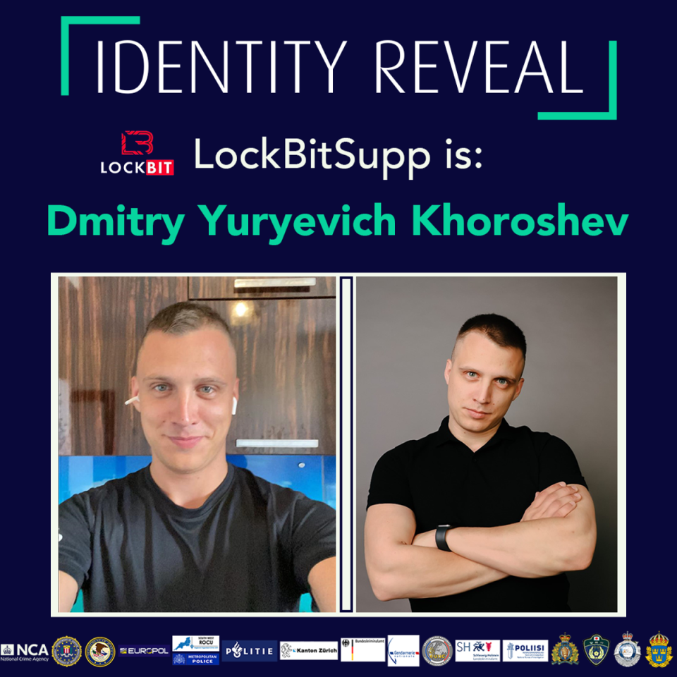LockBitSupp revealed to be Dmitry Khoroshev (NCA)