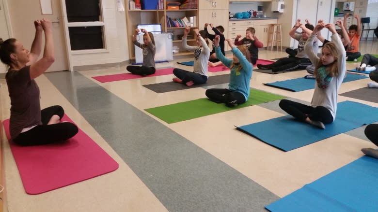 Feeling the zen at Stratford Elementary: Grade 6 students learn about yoga, mindfulness and meditation