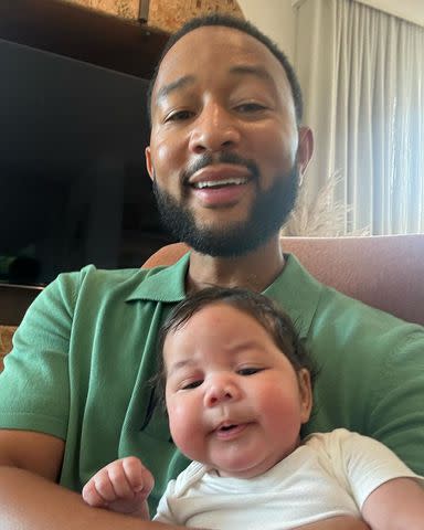 <p>John Legend/Instagram</p> John Legend with son Wren Stephens