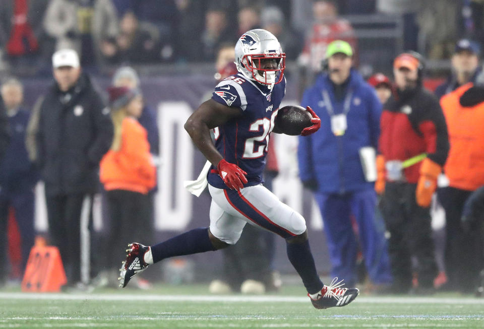 Sony Michel is heading into a crucial Year 3 for the Patriots. (Photo by Elsa/Getty Images)