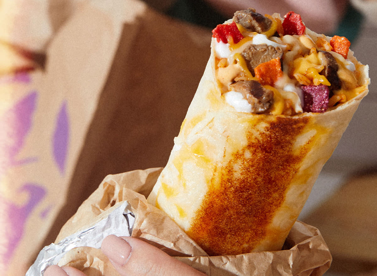 taco bell double steak grilled cheese burrito