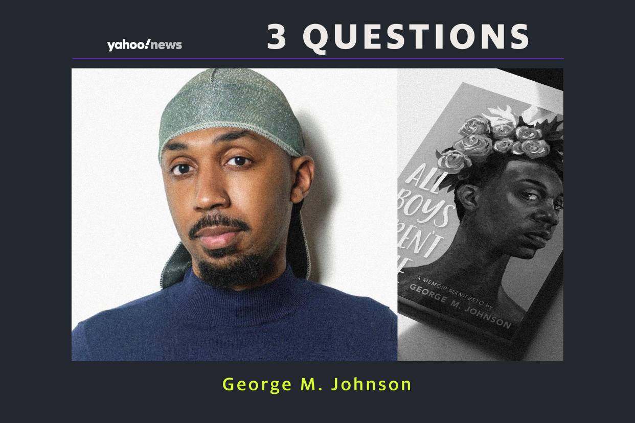 Author George M. Johnson (Photo illustration: Yahoo News; photos: Vincent Marc, Getty Images)