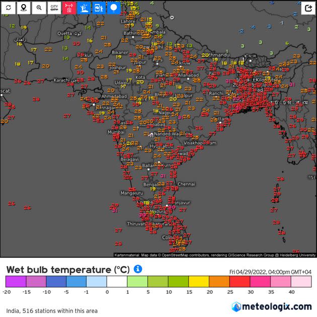 Temperature in India (Photo: Screenshot)