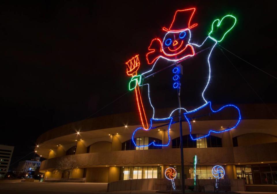 The City of Wichita always puts out its sweet vintage display near Century II.