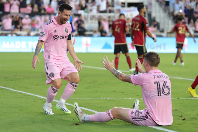 Lionel Messi scores on his MLS debut for Inter Miami