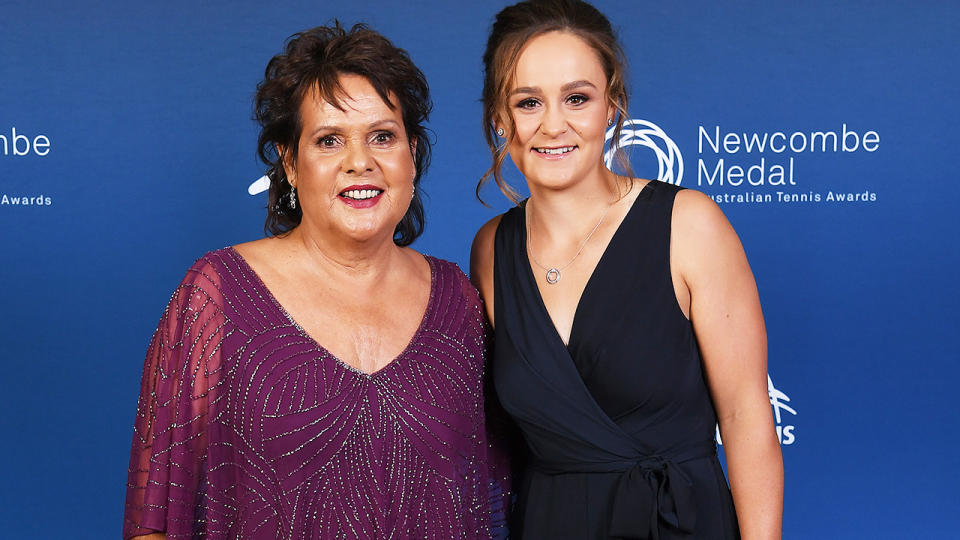 Ash Barty and Evonne Goolagong Cawley, pictured here at the 2019 Newcombe Medal.
