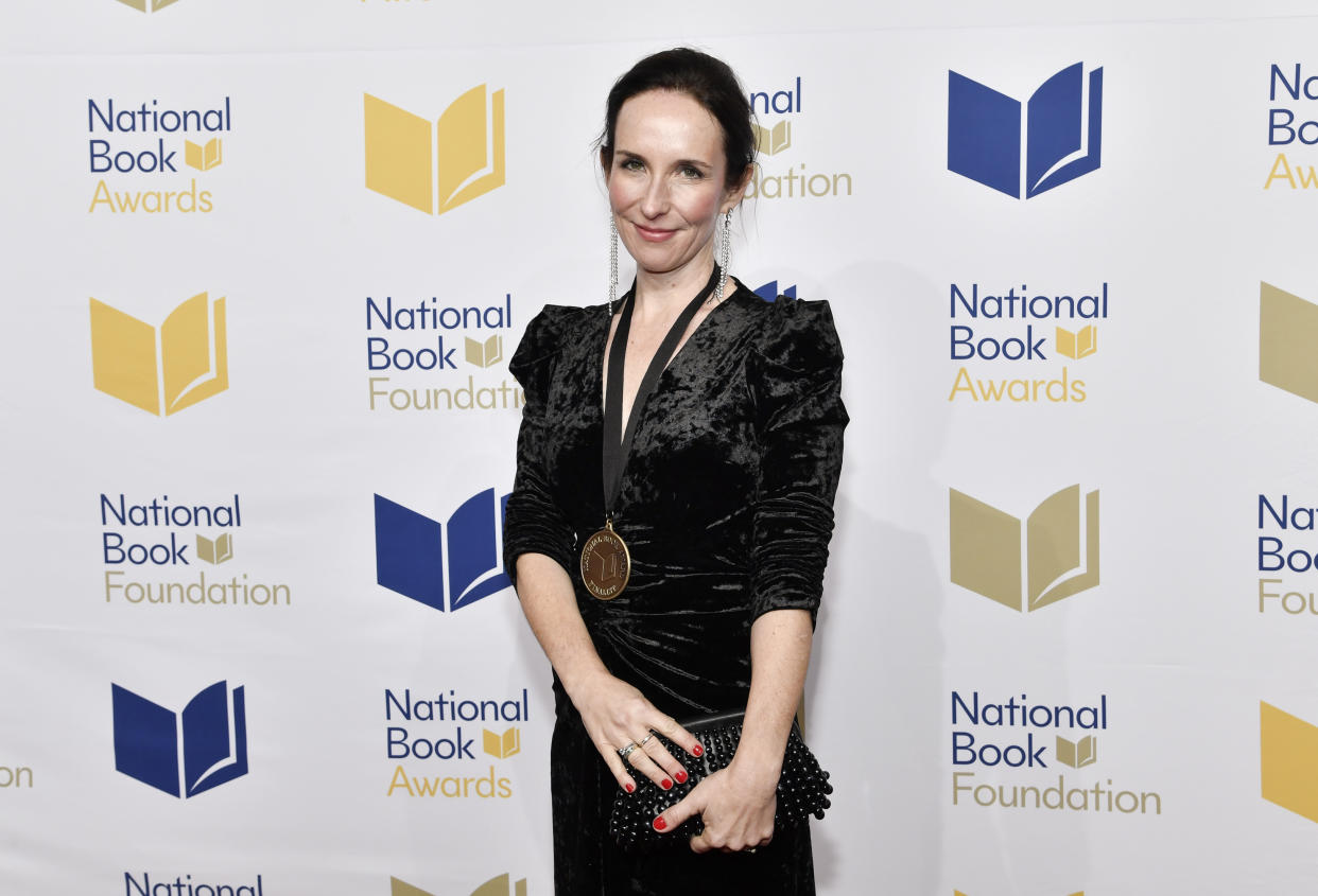 Nonfiction finalist Meghan O'Rourke attends the 73rd National Book Awards at Cipriani Wall Street on Wednesday, Nov. 16, 2022, in New York. (Photo by Evan Agostini/Invision/AP)