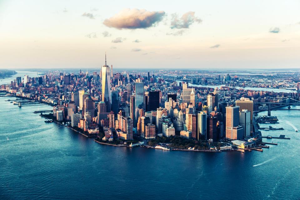 An aerial view of Manhattan, New York (Getty Images)