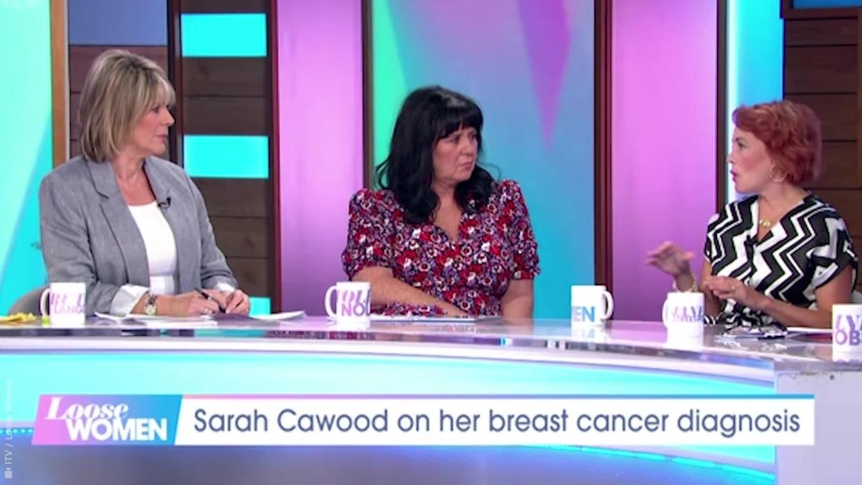 Sarah Cawood talks about her breast cancer diagnosis (ITV)