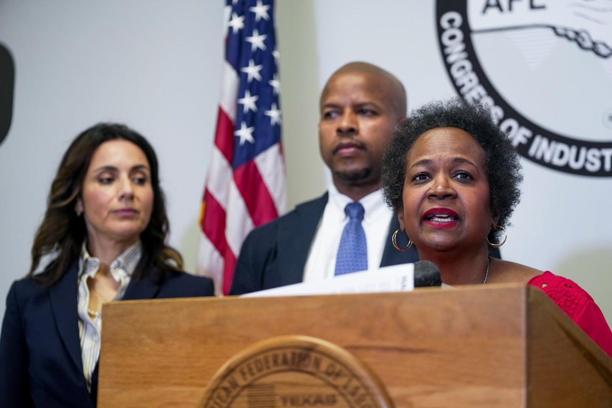 "We heard from students from the university about how much these programs had meant to them and their success at the university,” Rep. Sheryl Cole, D-Austin, says at Wednesday's news conference.