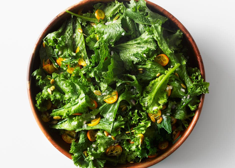 Hearty Greens with Kumquats