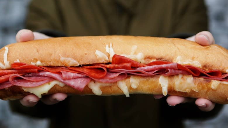 cheesy Subway sandwich