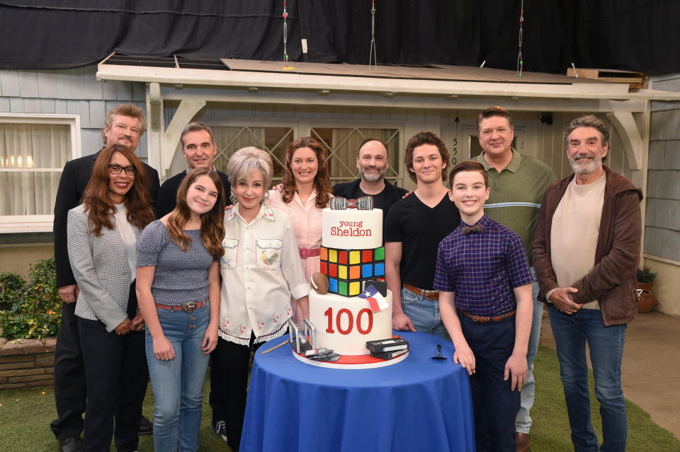 Kelly Kahl, Channing Dungey, Raegan Revord, Steve Holland, Annie Potts, Zoe Perry, Steven Molaro, Montana Jordan, Iain Armitage, Lance Barber, Chuck Lorre - Credit: Michael Simon/ 2022 Warner Bros.