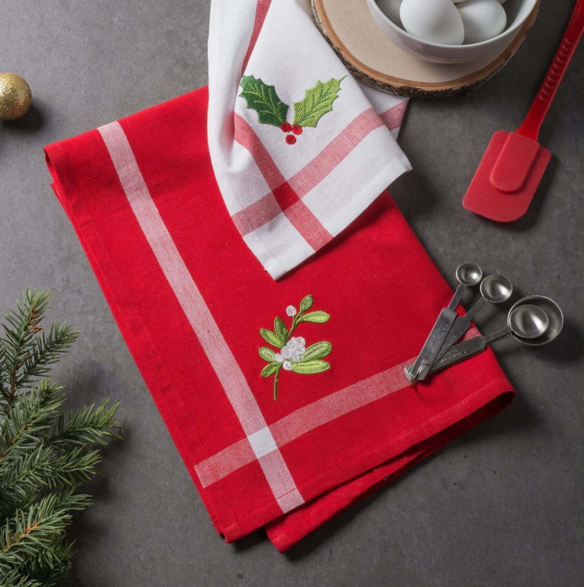 Holiday Farmhouse Christmas Kitchen Hand Towels Primitive