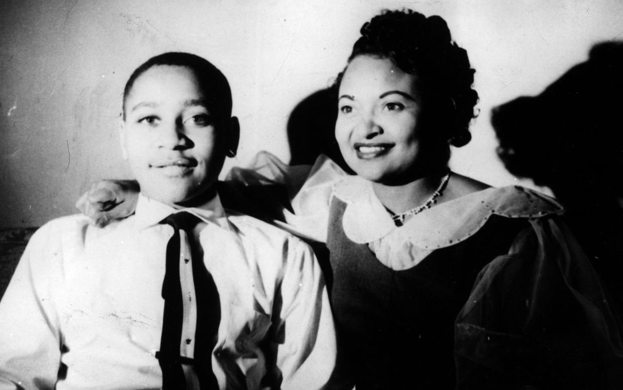 Emmett Louis Till and Mamie Till-Mobley at their home in Chicago. (Chicago Tribune / TNS via Getty Images )