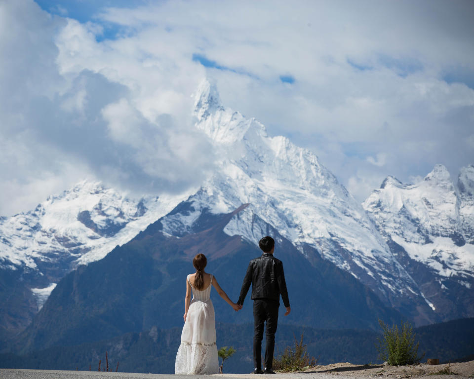 Berge als Hochzeitspanorama: Ein Trend 2019. (Symbolbild: Getty Images)