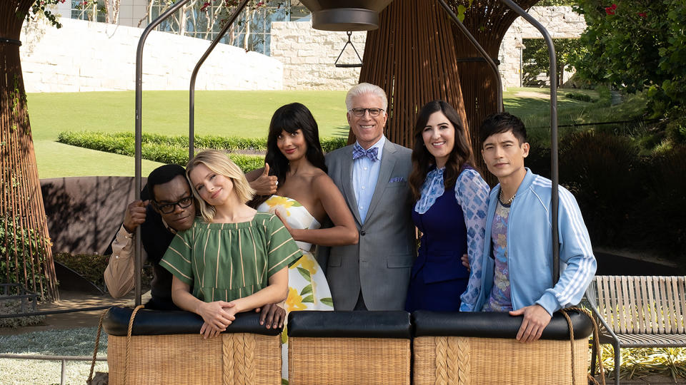 The cast of 'The Good Place' embarking on its final voyage<span class="copyright">NBC</span>
