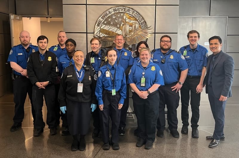 Some of the TSA team at Dwight D. Eisenhower National Airport (Photo Courtesy Wichita Airport Authority)