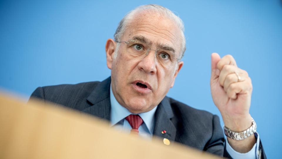 OECD-Generalsekretär Ángel Gurría sorgt sich wegen Wirtschaftseinbruch, Klimabelastung und Migrationsdruck.