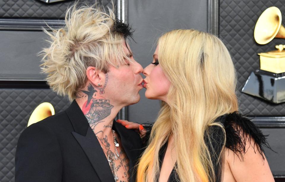 Avril Lavigne and Mod Sun, pictured in April 2022 (AFP via Getty Images)